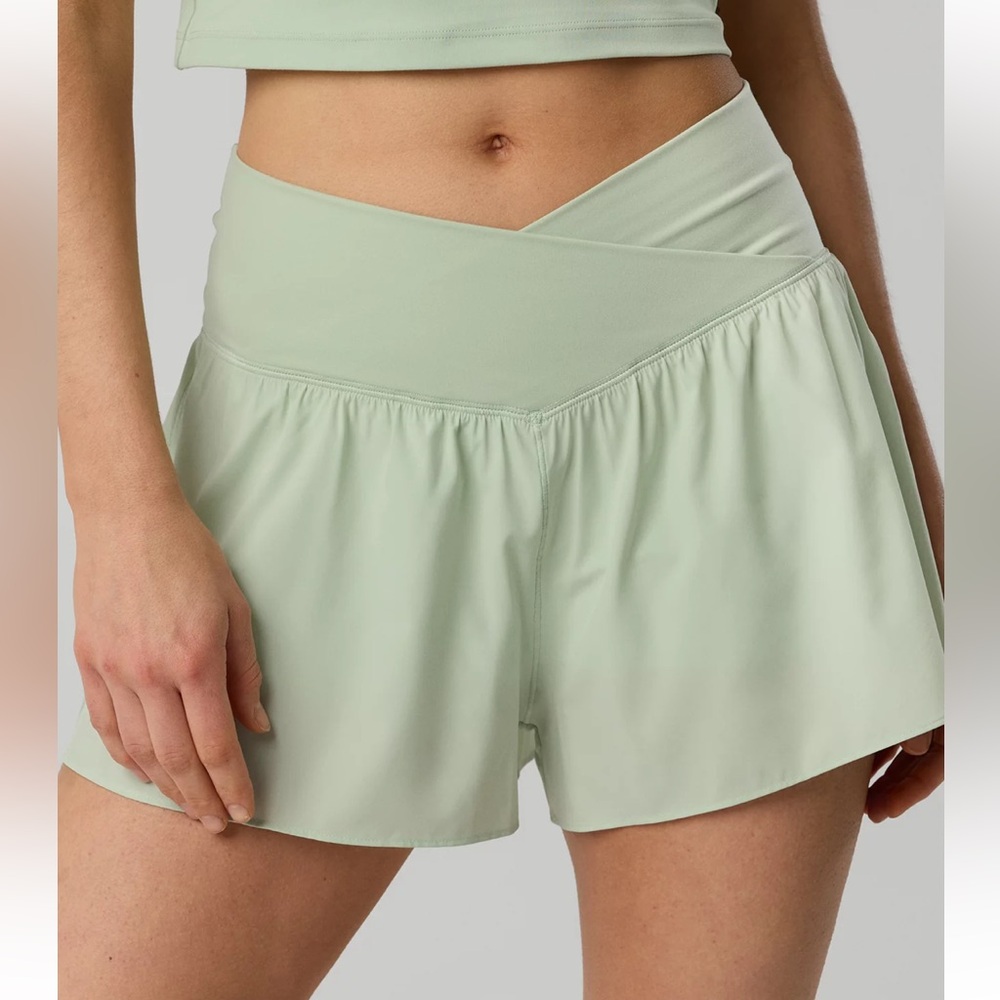 Aerie Offline Women’s Crossover Flowy High Rise Shorts Skort Tennis Lounge Med